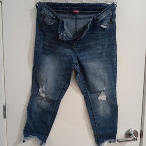 Almost famous mid rise distressed jeans